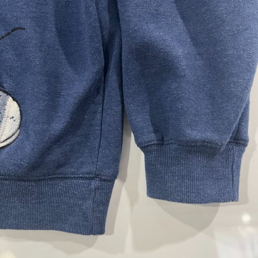 Disney Store Vintage-Style Distressed Mickey Mouse Full-Zip Blue Hoodie- X-Large - Picture 5 of 7